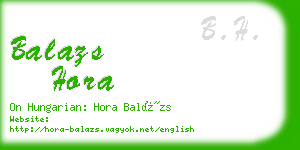 balazs hora business card